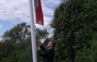 Germaniškyje pakelta vėliava ir pristatytas naujas modernus apšvietimas