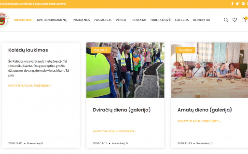 Naujoji Bajorų kaimo bendruomenės interneto svetainė skatina gyventojų verslumą