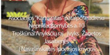 Dovana skaitytojams – nauja Žanetos Navašinskaitės-Jasaitienės poezijos knyga