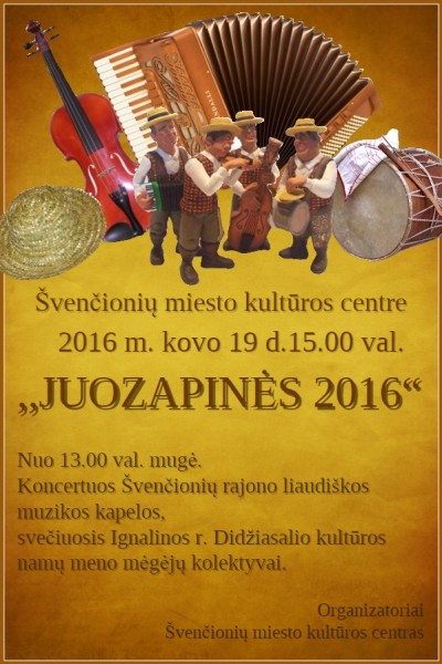 2016 m. kovo 19 d. „Juozapinės 2016“ Švenčionių miesto kultūros centre