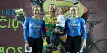 Dviratininkė S.Krupeckaitė Panevėžyje laimėjo ir keirino rungtį