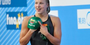Olimpiados 100 m krūtine rungties finale plaukikė Rūta Meilutytė finišavo septinta