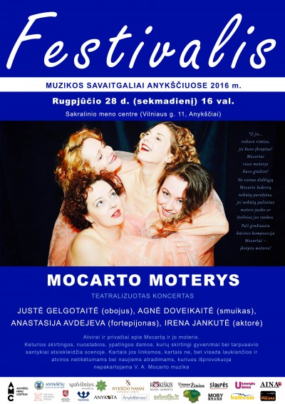 Teatralizuotas koncertas „Mocarto moterys“ Anykščiuose