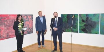 J. Miltinio dramos teatre atidaryta jubiliejinė Mariaus Čačkos personalinė paroda