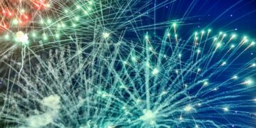 Būkite atsargūs su pirotechnika!