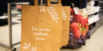 Popieriniai pirkinių maišeliai