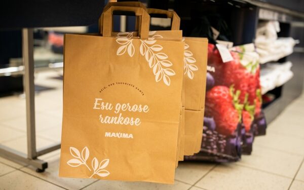 Popieriniai pirkinių maišeliai