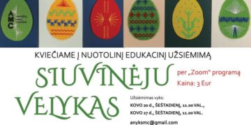9-13 metų ir mažesnius vaikus kviečia į nuotolinį edukacinį užsiėmimą „Siuvinėju Velykas”