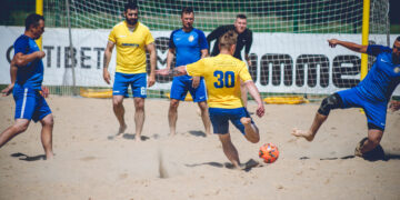 Birštone atidaryta nauja paplūdimio futbolo aikštė: panaudota 1 tūkst. tonų smėlio