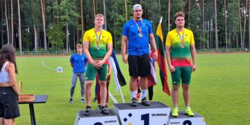 Kūjo metikas M. Rapševičius Baltijos šalių čempionate iškovojo sidabrą