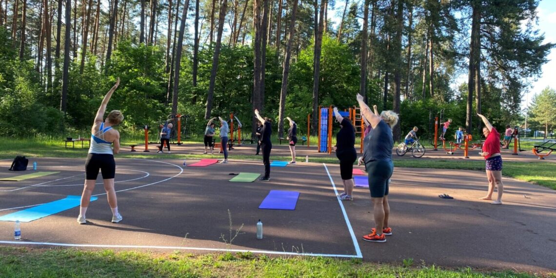 Naujai įrengta atvira sporto erdvė Pabradėje