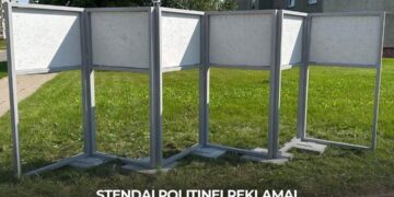 Politinei reklamai Utenos mieste įrengta 11 stendų