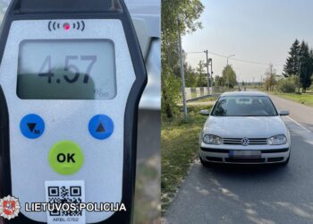 Širvintų rajone sustabdytas girtut girtutėlis „VW Golf“ vairuotojas