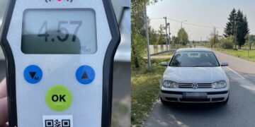 Širvintų rajone sustabdytas girtut girtutėlis „VW Golf“ vairuotojas
