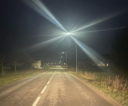 Ąžuolyno gatvėje įrengti LED šviestuvai