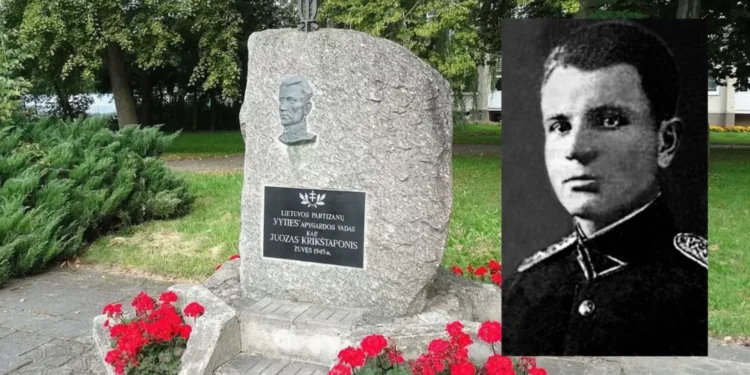 Juozo Krikštaponio paminklas Ukmergėje | Wikipedia.org ir Visuotinės lietuvių enciklopedijos nuotraukos