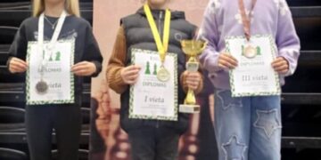Lietuvos šachmatų čempionate Panevėžio sporto centro ugdytinė M. Katinaitė laimėjo bronzą