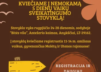 Rugpjūčio 24-28 dienomis kviečiame į nemokamą vaikų stovyklą