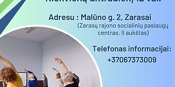 Nuo rugsėjo 2 d. − nemokamos mankštos senjorams Zarasuose