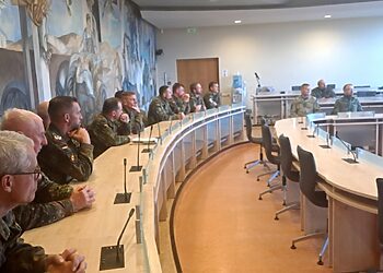 Utenoje susitikimas su Vokietijos karinės inžinerijos pajėgumų kariais