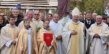 Palaimintas rekonstruojamos Šlienavos bažnyčios kertinis akmuo