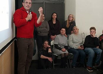 Kupiškėnai susitiko su gamtos fotografu Mariumi Čepuliu