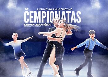 Gruodžio 13-14 d. Kauno ledo rūmuose vyks 2025 m. Lietuvos dailiojo čiuožimo čempionatas