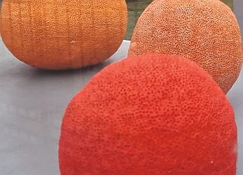 Lauko galerijoje Ukmergėje – pabirę keraminiai apelsinai