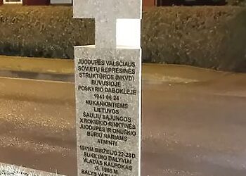 Juodupėje pastatytas atminimo ženklas sovietų nužudytų šaulių atminimui