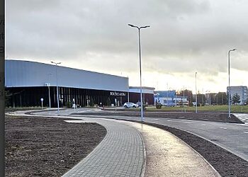 Užbaigti naujo įvažiavimo į Rokiškio areną įrengimo darbai