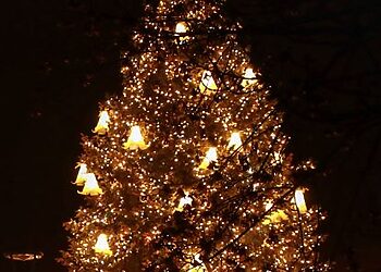 Anykščiuose įžiebta pagrindinė miesto Kalėdų eglė