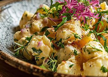 Traiškytų bulvių ir agurkų salotos užkariauja žmonių stalus