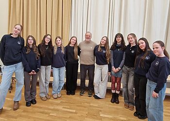 Kauno rajono meno mokykloje susitikimas su aktoriumi Giedriumi Savicku