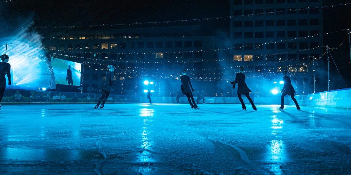 Diskoteka ant ledo po atviru dangumi/Kauno m.sav.nuotr.