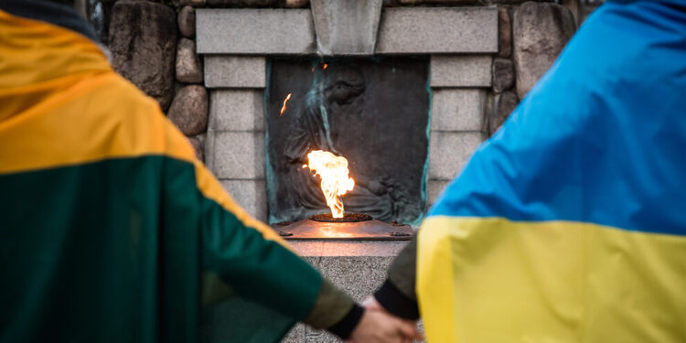 Ketverių solidarumo su Ukraina metų minėjimas/Kauno m.sav.nuotr.