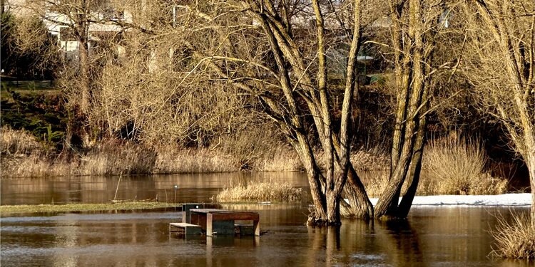 Padidėjęs vandens pritekėjimas Nevėžio upėje/Panevėžio m.sav.nuotr.