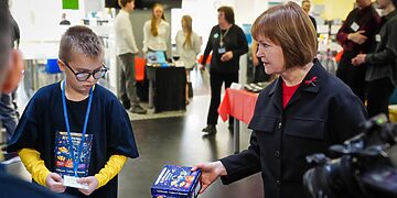 Mokinių verslo idėjų „eXpo“ parodoje/Ž. Večiorkutės nuotr.