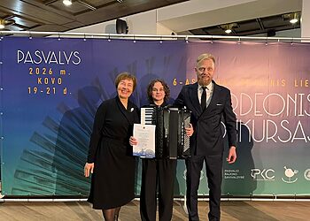 Kupiškio meno mokyklos mokinė Urtė Baltakytė Lietuvos akordeonistų konkurso laureatė
