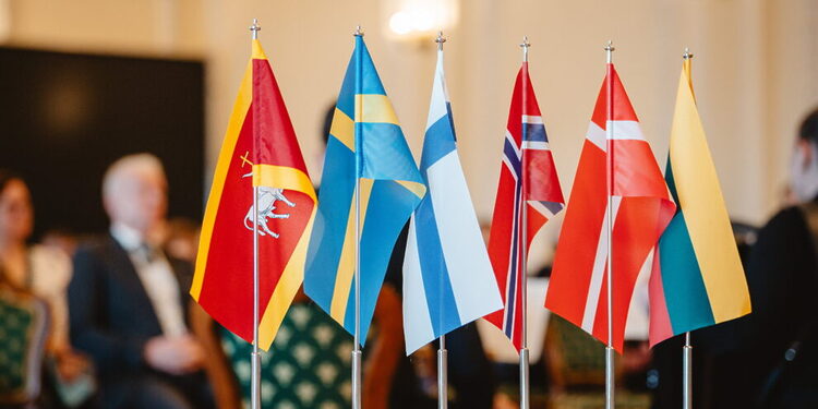 Šiaurės šalių vėliavos/Kauno m.sav.nuotr.