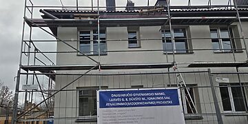 Modernizuojamas daugiabutis/Ignalinos raj.sav.nuotr.