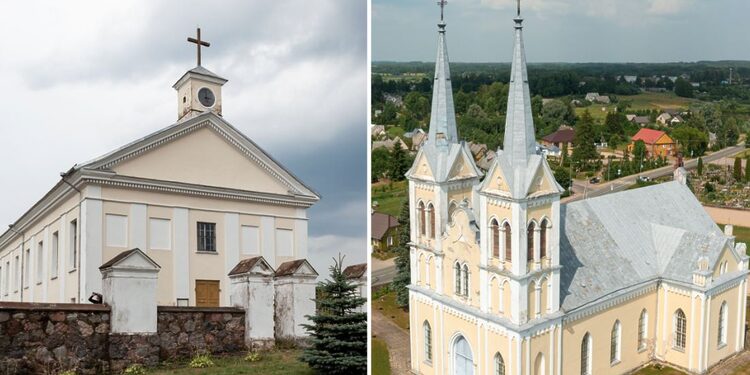 Aleksandravėlės šv. Pranciškaus Serafiškojo ir Obelių šv. Onos bažnyčios/Rokiškio raj.sav.nuotr.