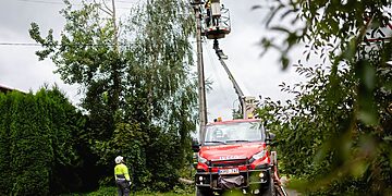Elektros tinklų taisymas/Kėdainių raj.sav.nuotr.