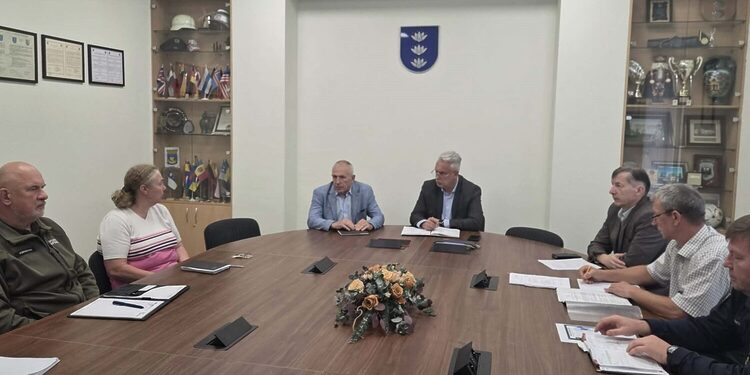 Ignalinos rajono savivaldybės ekstremalių situacijų operacijų centro posėdis/Ignalinos raj.sav.nuotr.